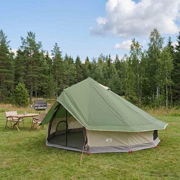 vidaXL Tipi Tent 18-persoons Groen Polyester en Staal, Verzenden