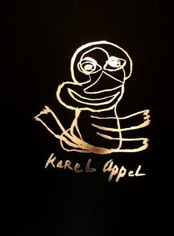 Karel Appel (1921-2006) - Abstracte Cobra Compositie, Antiek en Kunst