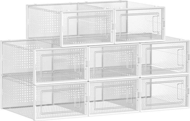 Schoenendozen - 12 stuks - opvouwbaar en stapelbaar - tot, Huis en Inrichting, Kasten | Schoenenrekken, Verzenden