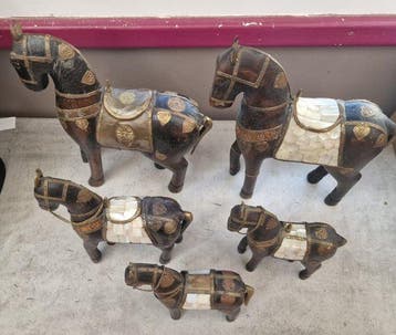 Beeldje (5) - Hout, Koper, Antiek en Kunst