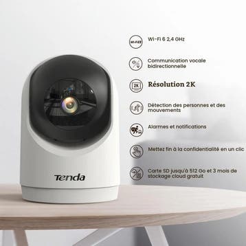 Tenda WiFi Bewakingscamera Binnen 2K 360° (Huis), Ophalen of Verzenden, Nieuw