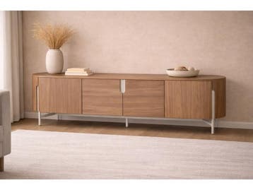 Veiling - Tv dressoir Walnoot - 220cm - Notenhout bruin - cr
