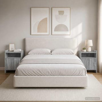 vidaXL Nachttafels 2 st Grijs Sonoma 40 x 36 x 60 cm Bewerkt, Verzenden, Nieuw
