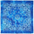 Fako Fashion - Paisley Bandana - Tie Dye - Acid Wash - Blauw, Verzenden, Nieuw