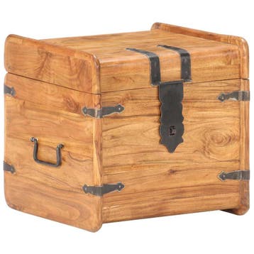 vidaXL Kist 40x40x40 cm massief acaciahout, Verzenden