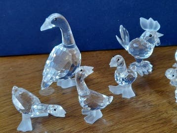 Swarovski - Beeldje - Gazen familie en kippen familie (7) -