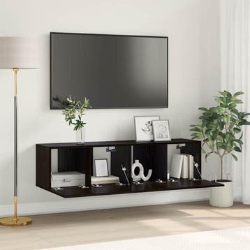 TV-kast 2 stuks Zwart - Budgetvriendelijke set voor je ee..., Gebruikt, Verzenden, 50 tot 100 cm, Minder dan 100 cm