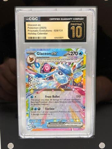 Pokémon Graded card - Glaceon ex - CGC Pristine 10 - Scarlet, Nieuw