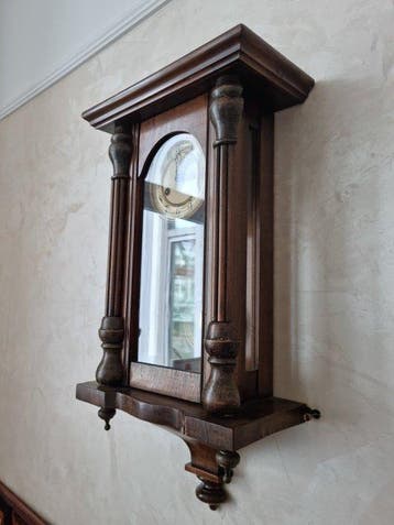 Wandklok - Hout, Messing - 1920-1930, Antiek en Kunst