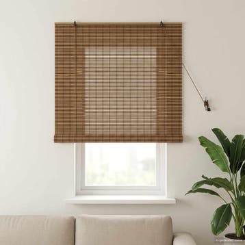 vidaXL Rolgordijn Bruin 130 x 160 cm Bamboe, Verzenden, Nieuw