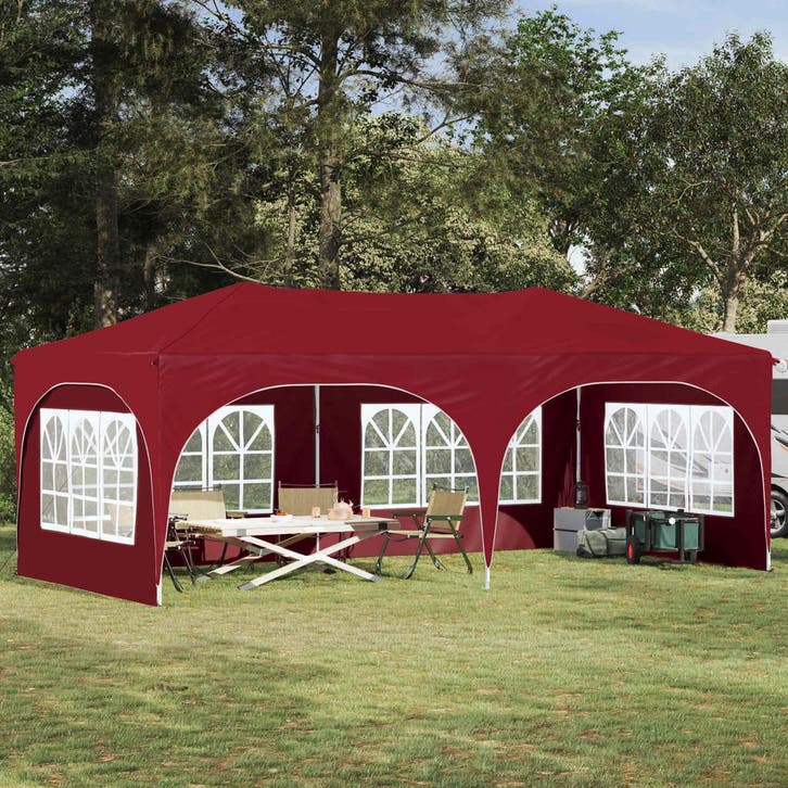vidaXL Pop-up Feesttent 575 x 288 x 245 cm Bordeauxrood, Jardin & Terrasse, Tonnelles, Envoi
