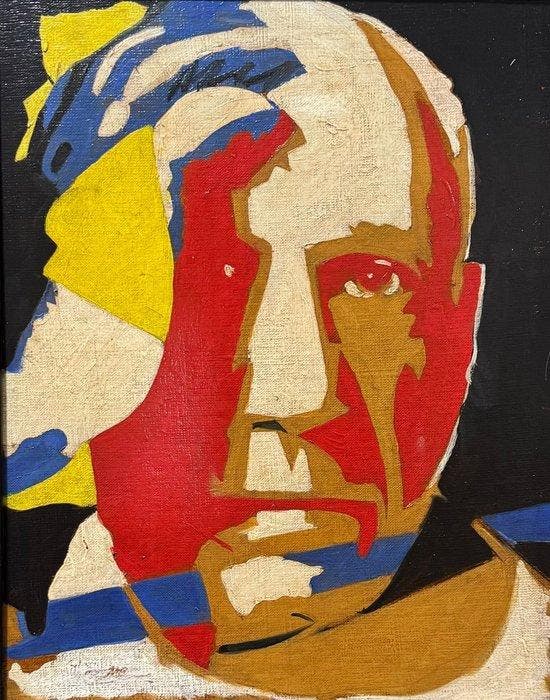 Italiaanse school (XX) - Ritratto di Pablo Picasso - NO, Antiek en Kunst, Kunst | Schilderijen | Klassiek