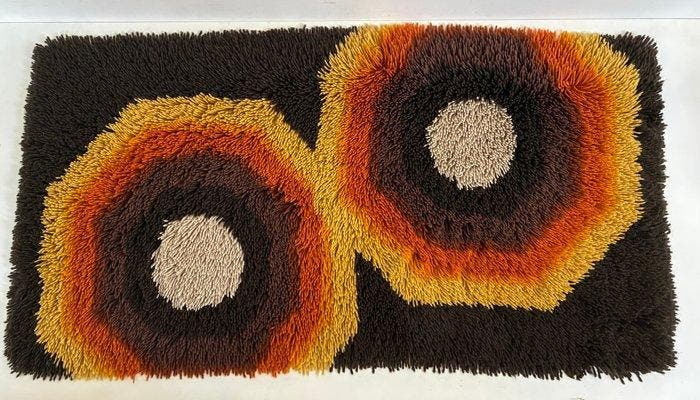 Tapis - 146 cm - 73 cm - Robe des années 70, Antiek en Kunst, Kunst | Designobjecten