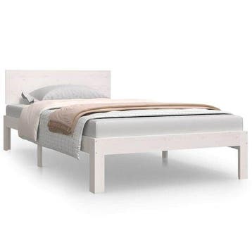 Bedframe wit 100x200 | 54% korting | Retour deal, Huis en Inrichting, Eenpersoons, Verzenden, Wit, 200 cm