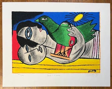 Corneille (1922-2010) - Le couple à loiseau