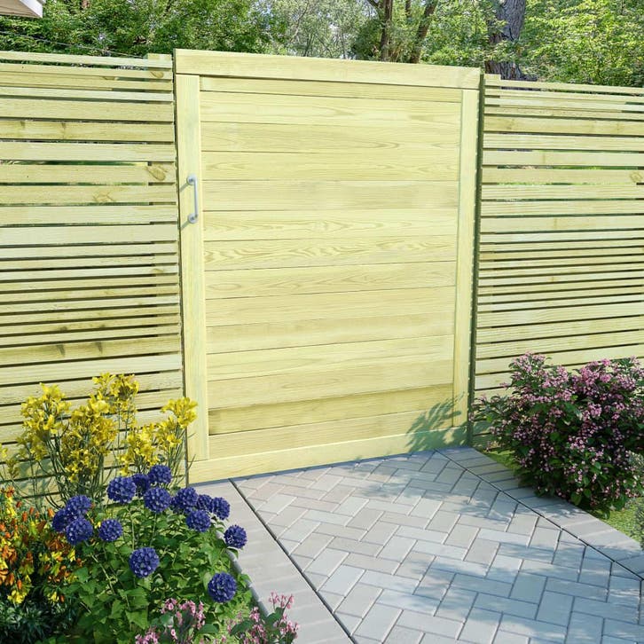 vidaXL Poort 125x100 cm geïmpregneerd grenenhout, Jardin & Terrasse, Portes de jardin, Envoi