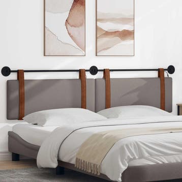vidaXL Hangend hoofdbord Taupe Antiek PU, Verzenden, Nieuw