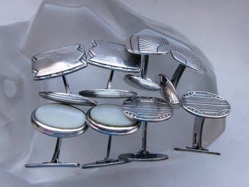 Argent, Collection de 4 paires - Boutons de manchette -