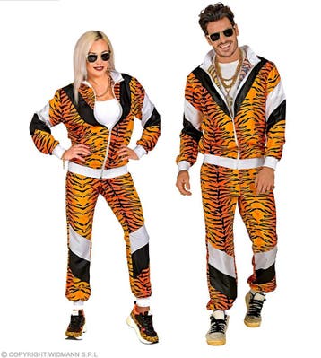 Neon 80S Trainingspak Fout Tijgerprint, Verzenden, Nieuw