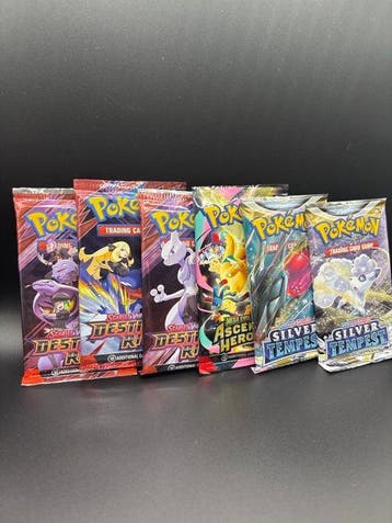 Pokémon - 6 Booster pack - Mixed Booster Pack Sealed Lot, Hobby en Vrije tijd, Nieuw