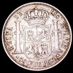 Spanje. Isabel II. 50 centavos Acuñada para circular en las