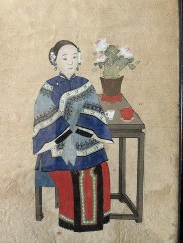 Chinese hofdames - onbekend - China - Qing dynasty (Manchu, Antiek en Kunst