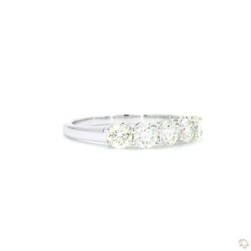 Ring - 14 karaat Witgoud - 1.23ct. tw. Diamant (Natuurlijk)