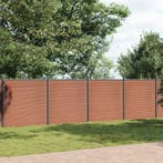 vidaXL Schuttingpaneel 1391x186 cm HKC bruin, Verzenden, Nieuw