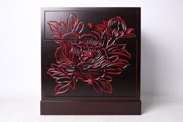 Ladekast - Hout - Japan - Nikko-bori Peony 3 (Zonder