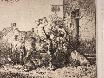 Charles Émile Jacque (1813–1894) - Le Buveur; Entrance to an