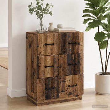 vidaXL Ladekast Oud hout 66 x 34,5 x 87 cm Bewerkt hout, Verzenden, Nieuw