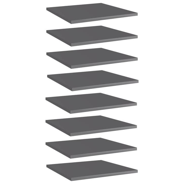 vidaXL Wandschappen 8 st 40x40x1,5 cm bewerkt hout hoogglans, Maison & Meubles, Accessoires pour la Maison | Étagères murales & Rayons de bibliothèque