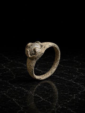 Romain antique, Empire Bronze Bague avec sertissage en pâte
