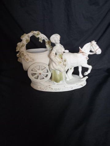 germany - Beeldje, cheval - 18 cm - Biscuit porselein - 1850