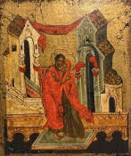 Icoon - Ontmoeting tussen Joachim en Anna - Hout -