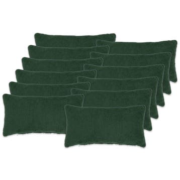 vidaXL Kussensloop 12 pcs HEERLEN Donkergroen 40 x 80 cm, Verzenden
