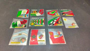 1970 Folbo Lotto 11 Figurine Panini Mexico 70 Scudetti, Nieuw