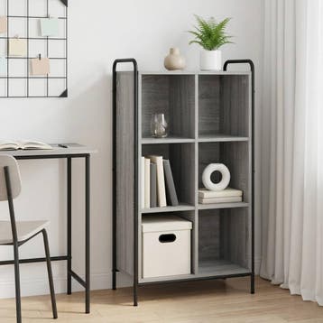 vidaXL Boekenkast 57 x 33 x 111 cm Bewerkt hout Grijs Sonoma, Verzenden, Nieuw