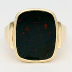 Ring - 14 karaat Geel goud - Zegelring. Heliotroop, Nieuw