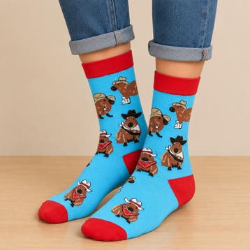 Sokken - Capybara Print - Blauw - Katoen - Maat 38-45