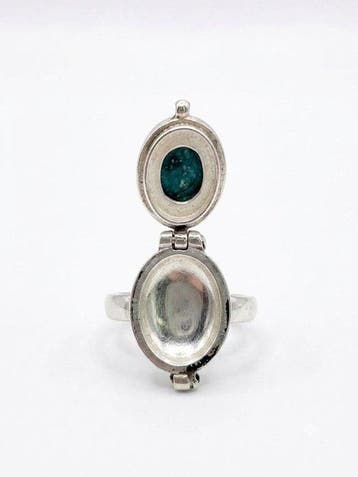 Sans prix de réserve - Bague Argent Émeraude - Emerald Box, Bijoux, Sacs & Beauté