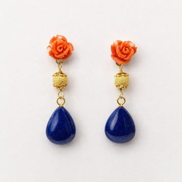 Sans prix de réserve - Boucles doreilles Argent Corail -, Handtassen en Accessoires, Oorbellen, Nieuw