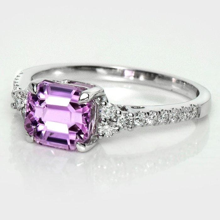 Zonder minimumprijs - Ring - 14 karaat Witgoud, HRD 2,15 ct, Handtassen en Accessoires, Ringen