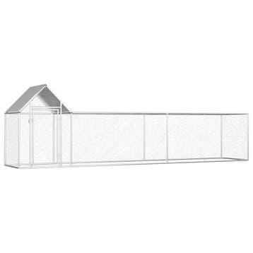 vidaXL Kippenren 5x1x1,5 m gegalvaniseerd staal, Verzenden