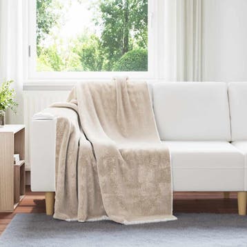 vidaXL plaid Beige 130 x 150 cm 1 kg Fleece, Verzenden, Nieuw