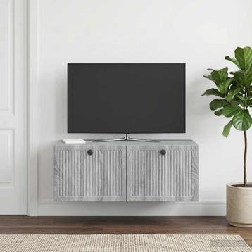 vidaXL Wandmontage TV-kast Grijs sonoma 78,5 x 41 x 30 cm, Verzenden