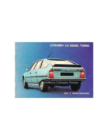 1984 CITROËN CX DIESEL TURBO INSTRUCTIEBOEKJE ITALIAANS, Ophalen of Verzenden