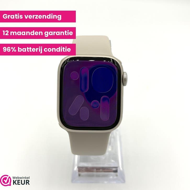 Apple Watch Series 8 41mm starlight | 96% batterij, Bijoux, Sacs & Beauté, Montres connectées, Envoi
