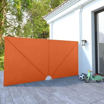 vidaXL Terrasscherm inklapbaar 400x200 cm terracottakleurig, Tuin en Terras, Verzenden, Nieuw