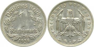 Duitsland 1 Reichsmark 1938 F vz+ J 354 1 Reichsmark, Verzenden